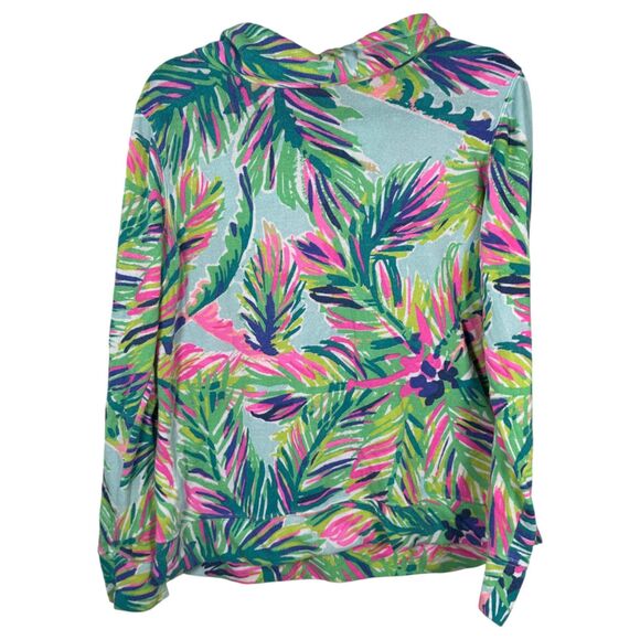 Lilly Pulitzer Island Time Hillary Pullover Terry Long Sleeve Mock Shirt Large - Picture 3 of 5